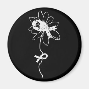 Lung Cancer Awareness Pearl Ribbon Magnet
