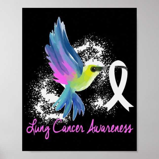 Lung Cancer Awareness Pearl Ribbon Poster (Front)