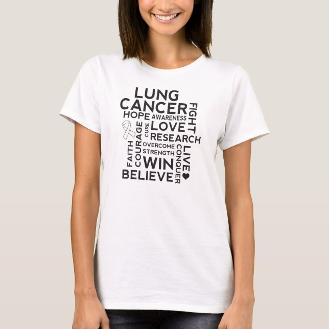 Lung Cancer Awareness Quote Womens T-shirt (Front)