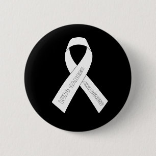 lung cancer Awareness Ribbon 6 Cm Round Badge