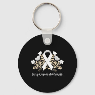 Lung Cancer Awareness Ribbon Lung Cancer Key Ring