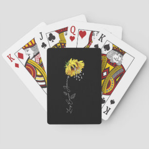 Lung Cancer Awareness Sunflower Playing Cards
