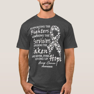 Lung Cancer Awareness Supporting The Fighters Butt T-Shirt