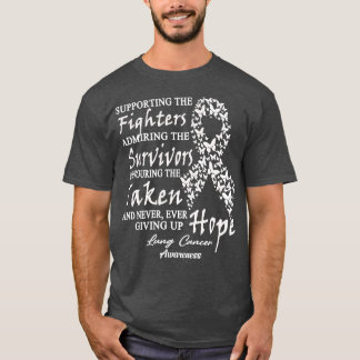 Lung Cancer Awareness Supporting The Fighters Butt T-Shirt