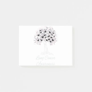 Lung Cancer Awareness Warrior Tree Hope Gift Post-it Notes