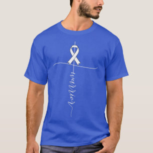 Lung Cancer Awareness Warrior White Ribbon Gift3 T-Shirt