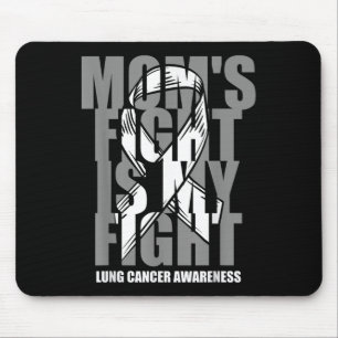 Lung Cancer Awareness White Ribbon November Moms F Mouse Pad