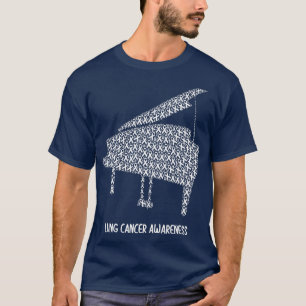Lung Cancer Awareness White Ribbon Survivor - Musi T-Shirt