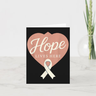 Lung Cancer Awareness White Ribbon Warrior Breathe Card