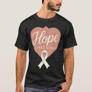 Lung Cancer Awareness White Ribbon Warrior Breathe T-Shirt