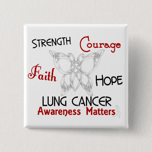 Lung Cancer Celtic Butterfly 3 15 Cm Square Badge