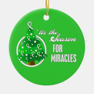 Lung Cancer Christmas Miracles Ceramic Tree Decoration