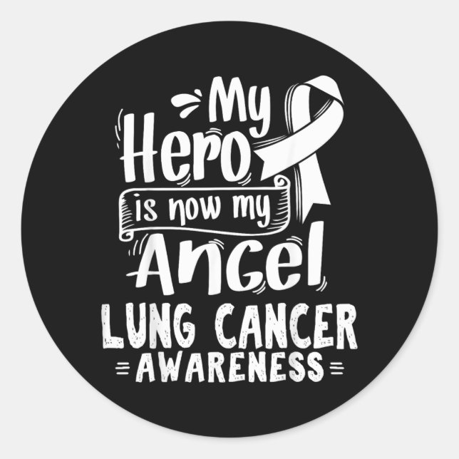 Lung Cancer Classic Round Sticker (Front)