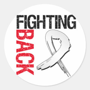 Lung Cancer Fighting Back Classic Round Sticker