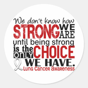 Lung Cancer How Strong We Are Classic Round Sticker