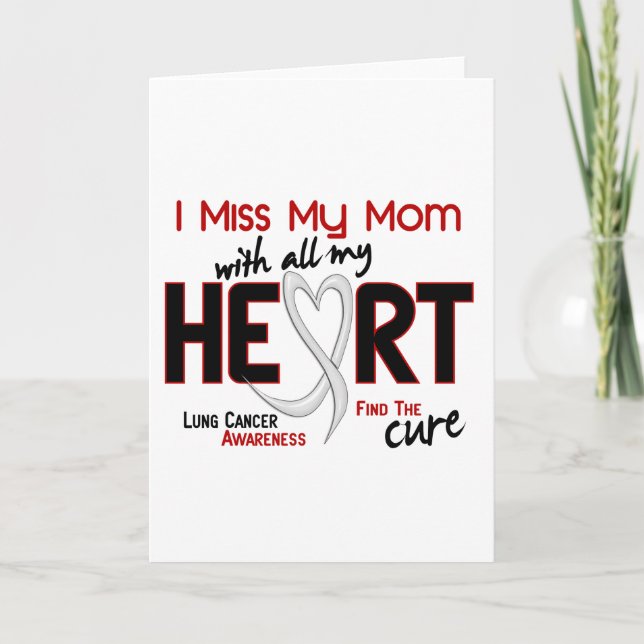 Lung Cancer I Miss My Mum Card (Front)