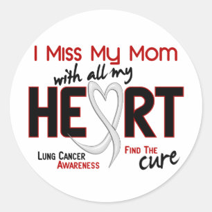 Lung Cancer I Miss My Mum Classic Round Sticker