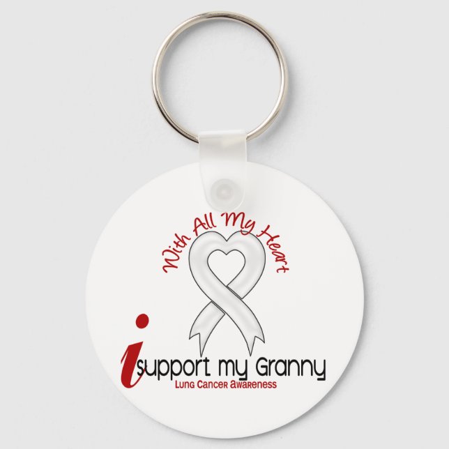Lung Cancer I Support My Granny Key Ring (Front)