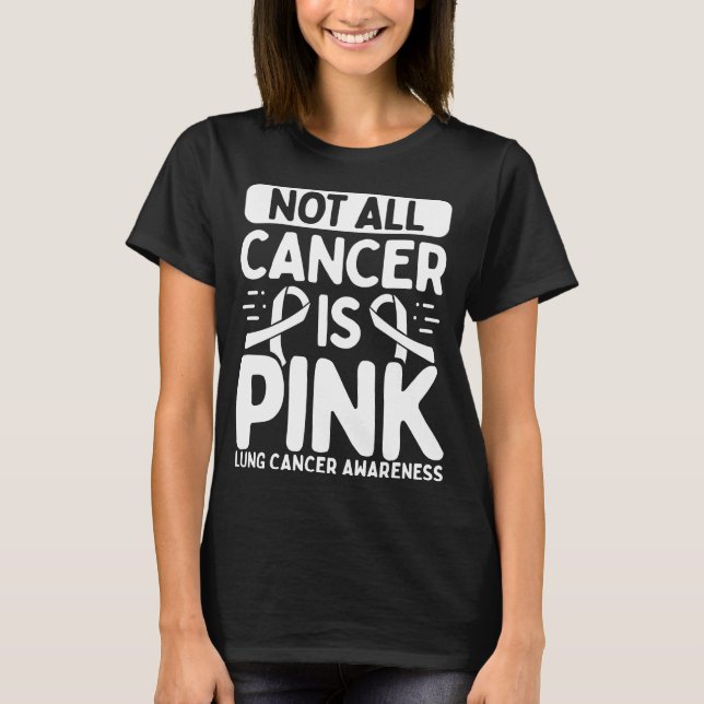 Lung Cancer Ribbon for Lung Cancer Warriors T-Shirt (Front)