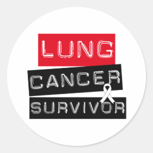 Lung Cancer Survivor Classic Round Sticker