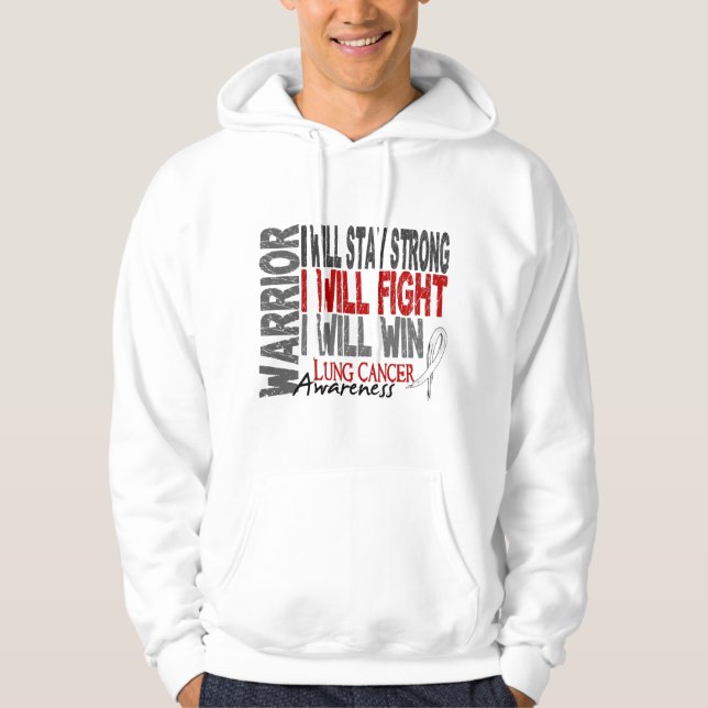 Lung Cancer Warrior Hoodie (Front)