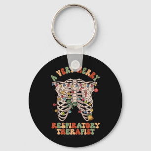 Lung Christmas A Very Merry Respiratory Therapist Key Ring