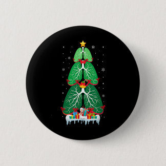 Lung Christmas Tree Respiratory Therapy Xmas Thera 6 Cm Round Badge