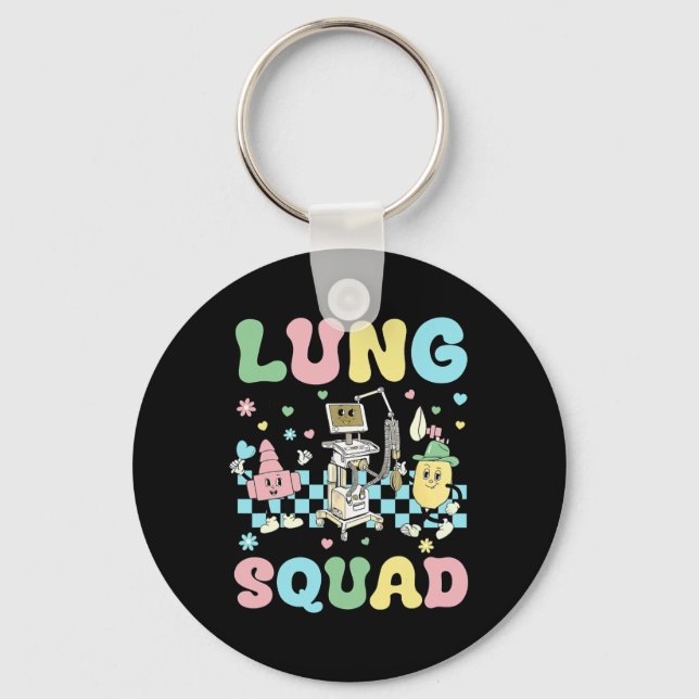 Lung Squad Rt Nurse Easter  Key Ring (Front)