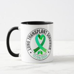 Lung Transplant Survivor Green Ribbon Coffee Mug