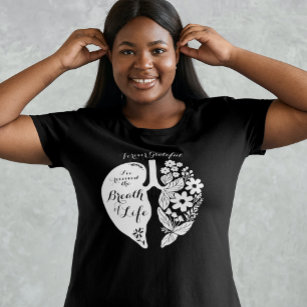 Lung Transplant Wildflower Breath of Life Dark T-Shirt