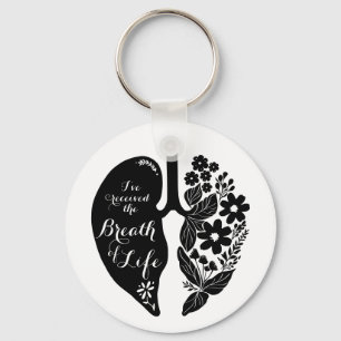 Lung Transplant Wildflower Breath of Life  Key Ring