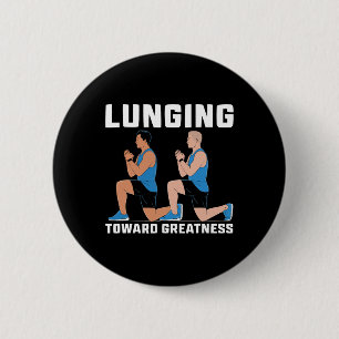 Lunge Exercise Bodybuilding Fitness Workout Gym 1  6 Cm Round Badge