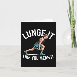Lunge Exercise Bodybuilding Fitness Workout Gym Card