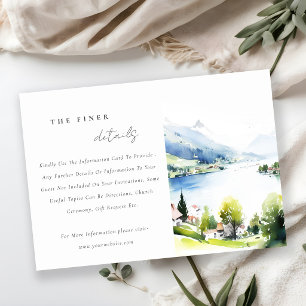 Lungern Switzerland Landscape Wedding Details Enclosure Card