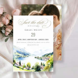 Lungern Switzerland Landscape Wedding Photo Save The Date