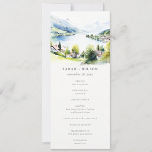 Lungern Switzerland Landscape Wedding Program
