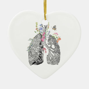 Lungs Art Ceramic Ornament
