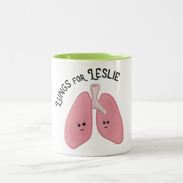 Lungs For Leslie Two-Tone Coffee Mug (Center)
