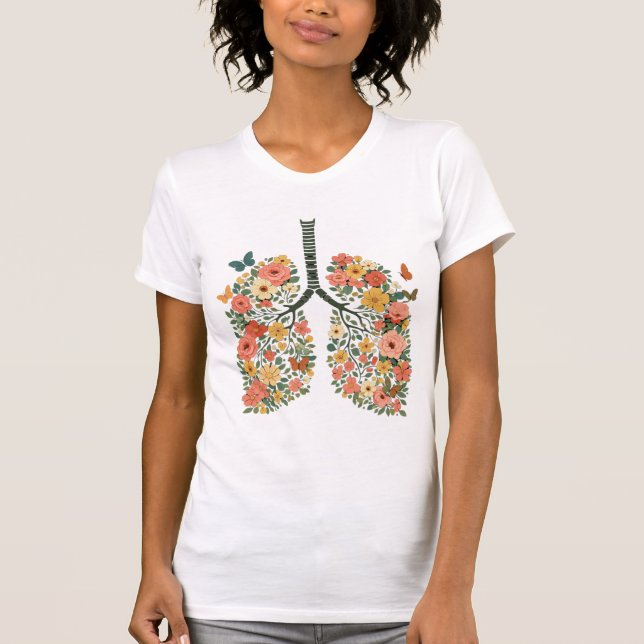 Lungs Made of Flowers T-Shirt (Front)