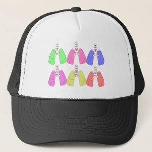 Lungs Multi Coloured--Respiratory Therapist Design Trucker Hat