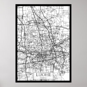 Luohe China City Map Poster