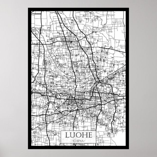 Luohe China City Map Poster (Front)