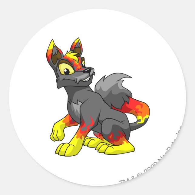 Lupe Fire Classic Round Sticker (Front)