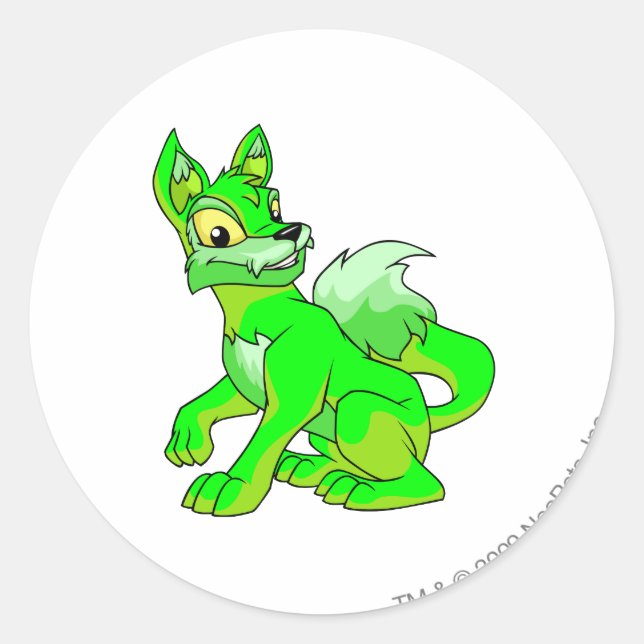 Lupe Glowing Classic Round Sticker (Front)