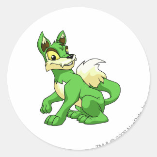 Lupe Green Classic Round Sticker