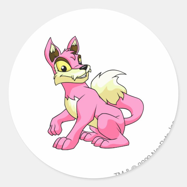 Lupe Pink Classic Round Sticker (Front)