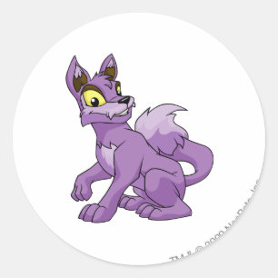 Lupe Purple Classic Round Sticker