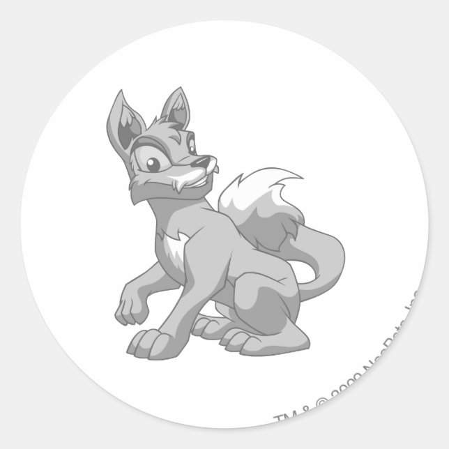 Lupe Silver Classic Round Sticker (Front)