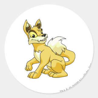 Lupe Yellow Classic Round Sticker