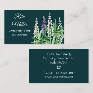 Lupin flower business card